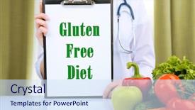  Presentation with gluten free - PPT layouts featuring clipboard and text gluten free background and a sky blue colored foreground