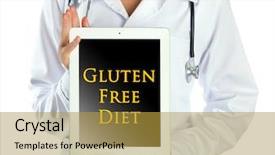  Presentation with gluten free - Presentation theme enhanced with clipboard and text gluten free background and a gold colored foreground