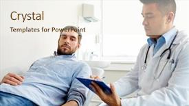  Presentation with reproductive health - Slide set enhanced with clipboard and young male background and a cream colored foreground