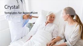  Presentation with medicine - Slides having clipboard at hospital ward background and a  colored foreground