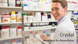  Presentation with hospital pharmacy - Theme featuring  background and a  colored foreground