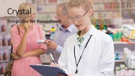  Presentation with hospital pharmacy - Theme having  background and a  colored foreground