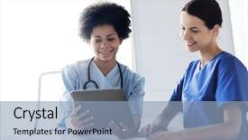  Presentation with medical profession - PPT layouts enhanced with clipboard meeting at medical background and a  colored foreground