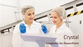  Presentation with food industry - Cool new slides with clipboard tasting ice cream quality backdrop and a lemonade colored foreground