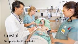  Presentation with nurses - PPT theme consisting of christmas and new year gifts under the tree background and a lemonade colored foreground