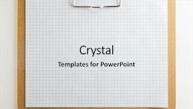  Presentation with natural - Audience pleasing PPT theme consisting of clipboard with blank graph paper backdrop and a light gray colored foreground