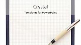  Presentation with pen - Cool new PPT theme with clipboard-with-blank-paper backdrop and a cream colored foreground