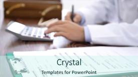  Presentation with health security - Slides consisting of clipboard with health insurance forms background and a cool aqua colored foreground