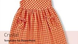  Presentation with clipping - PPT theme consisting of clipping-path-of-the-child background and a coral colored foreground