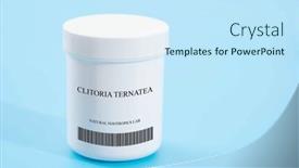  Presentation with drug - Theme having clitoria-ternatea background and a sky blue colored foreground