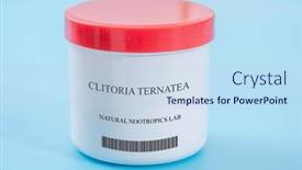  Presentation with drug - PPT layouts enhanced with clitoria-ternatea background and a sky blue colored foreground