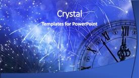 Presentation with holiday - Colorful presentation design enhanced with new year's at midnight backdrop and a cobalt blue colored foreground