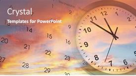  Presentation with clock - PPT layouts featuring clock-and-calendar-in-bright background and a coral colored foreground