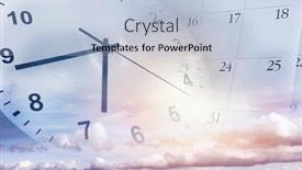  Presentation with sky - Theme enhanced with clock-and-calendar-in-sky background and a light blue colored foreground