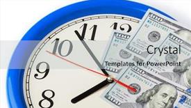  Presentation with joint venture crowdfunding money business - Presentation design having clock and money - business concept background and a light gray colored foreground