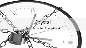  Presentation with bound - Colorful PPT theme enhanced with clock bound with chain backdrop and a white colored foreground