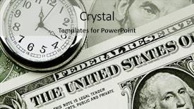  Presentation with time money - Cool new presentation theme with clock cash - time is money backdrop and a light gray colored foreground