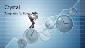  Presentation with time value of money - Beautiful theme featuring clock chart - time is money concept backdrop and a light blue colored foreground