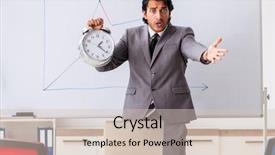  Presentation with whiteboard kids cute - Presentation theme consisting of clock chart - young handsome businessman in front background and a soft green colored foreground