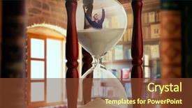  Presentation with drowning - Theme with clock count down - man drowning inside an hourglass background and a tawny brown colored foreground