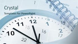  Presentation with diary - Slide set having clock diary and calendar page background and a  colored foreground