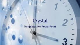  Presentation with clock face - Presentation featuring clock face and abstract background background and a  colored foreground