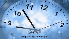  Presentation with clock face - Audience pleasing slide set consisting of clock face and abstract background backdrop and a  colored foreground