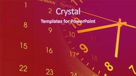  Presentation with clock face - Cool new presentation with clock face and calendar composite backdrop and a violet colored foreground