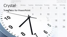  Presentation with clock face - Presentation theme consisting of wreck of a us military background and a gray colored foreground