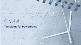  Presentation with clock face - Presentation theme enhanced with clock-face-and-calendar-composite background and a sky blue colored foreground