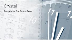  Presentation with clock face - PPT layouts having clock-face-and-calendar-composite background and a light gray colored foreground