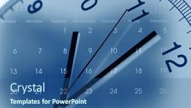  Presentation with clock face - PPT layouts with clock-face-and-calendar-composite background and a ocean colored foreground