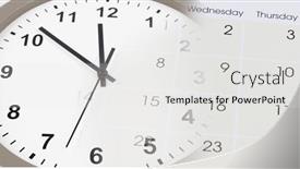  Presentation with clock face - PPT layouts consisting of clock-face-and-calendar-composite background and a white colored foreground