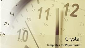  Presentation with clock face - Amazing theme having clock face and calendar composite backdrop and a blonde colored foreground