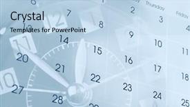  Presentation with clock face - Amazing PPT theme having monthly calendars - clock face and calendar composite backdrop and a light blue colored foreground