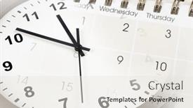  Presentation with clock face - Slides consisting of clock-face-and-calendar-diary background and a sky blue colored foreground