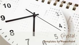  Presentation with clock face - PPT layouts having clock-face-and-calendar-diary background and a sky blue colored foreground