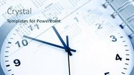  Presentation with diary - Presentation having clock-face-and-calendar-diary background and a sky blue colored foreground