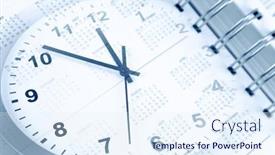  Presentation with clock face - Theme enhanced with clock-face-and-calendar-diary background and a sky blue colored foreground