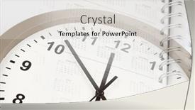  Presentation with clock face - Presentation having clock-face-and-calendar-diary background and a lemonade colored foreground