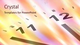  Presentation with clock face - PPT theme consisting of clock face and calendar numbers colorful background background and a lemonade colored foreground