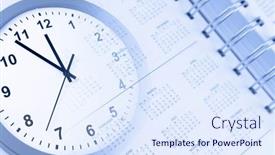  Presentation with clock face - Slides with clock-face-and-calendar-page background and a sky blue colored foreground