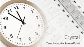  Presentation with clock face - Slides consisting of clock-face-and-calendar-page and a sky blue colored foreground