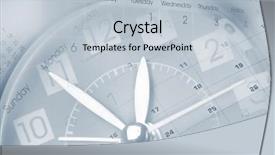  Presentation with clock face - Audience pleasing PPT theme consisting of clock face and calendars composite backdrop and a  colored foreground