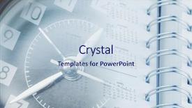  Presentation with clock face - Theme having clock face and diary calendar background and a sky blue colored foreground