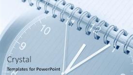  Presentation with diary - Slides with clock-face-and-diary-composite background and a light blue colored foreground