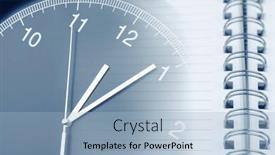  Presentation with diary - Theme enhanced with clock-face-and-diary-composite background and a light blue colored foreground