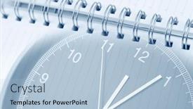  Presentation with diary - Presentation theme having clock-face-and-diary-composite background and a light blue colored foreground