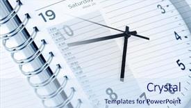  Presentation with clock face - Amazing theme having clock face and diary page backdrop and a sky blue colored foreground