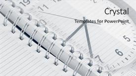  Presentation with diary - Beautiful presentation theme featuring clock face and diary page backdrop and a light gray colored foreground